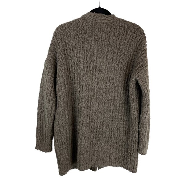 Vince Wool Cashmere Blend Waffle Stitch Open Front Cardigan Sweater Brown Size S - Picture 8 of 8